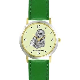 Cocker Spaniel - Adult (SC) Dog - WATCHBUDDY® DESIGNER DELUXE TWO-TONE THEME WATCH - Arabic... by WatchBuddy