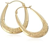 Image of 9ct Yellow Gold AMC89043 Ladies Creole Earrings