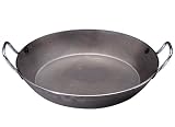 de Buyer 2-Handle Paella Fry Pan, Heavy Quality Steel, 26 Cm Diameter (19 Cm on Flat Part), 2 Deep