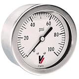 Valley Instrument Panel Mount Glycerin Filled Gauge 0-1500 PSI