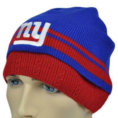NFL New York Giants Blue Red Double Knit Hat Beanie Toque Womens Ladies Girls