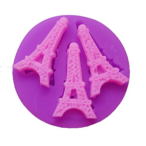 Kitty-Party DIY 3d Silicone Mould 3 Mini Eiffel Tower Shaped Cake Decorating Mold