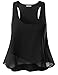 Doublju Womens Womens Shirring Botton Tank Top Style Blouse