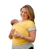 Kangaroobaby® ワンサイズクラシックベビースリングラップキャリアは35ポンドの赤ちゃんの下に収まります (Yellow)
