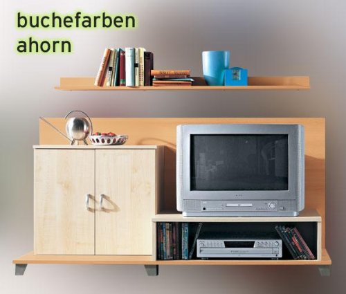 2-3-1-403: TV-Wand - Wohnwand - Regal - buche / ahorn