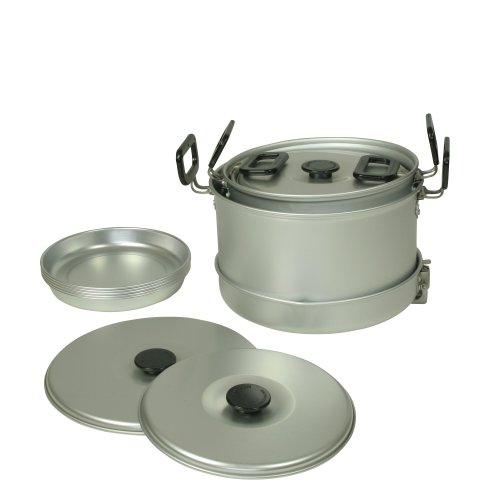 10T Woodman 12 Lot de casseroles et de poêles de camping Argent