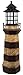 Solar Lighthouse Tower Solar Light Green/Ivory 39