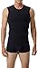 Underworks Cotton Concealer Compression Muscle Shirt Top, 2X, Black