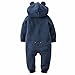 Carter's Baby Boys 1 Pc Hooded Fleece Romper Jumpsuit, 2 Pack