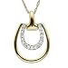 14k Yellow Gold Diamond Horse Bit Pendant (1/10 cttw, J Color, I3 Clarity)
