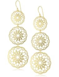 Argento Vivo Large Triple Drop Laser Cut Earrings