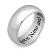 LOVE NOW AND FOREVER - High quality etched stainless steel ring. Hypo-allergenic. Inspirational Relationship Jewelry Wedding Band / Wedding Ring / Promise Ring.