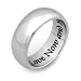LOVE NOW AND FOREVER - High quality etched stainless steel ring. Hypo-allergenic. Inspirational Relationship Jewelry Wedding Band / Wedding Ring / Promise Ring.