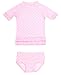 RuffleButts® Infant / Toddler Girls Ruffled Rash Guard Bikini