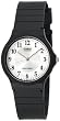 Casio Women's Core MQ24-7B3 Black Resin Quartz Watch with White Dial