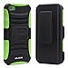 i-Blason Apple iPhone 5C Prime Series Dual Layer Holster Case with Kick Stand and Locking Belt Swivel Clip (Green)