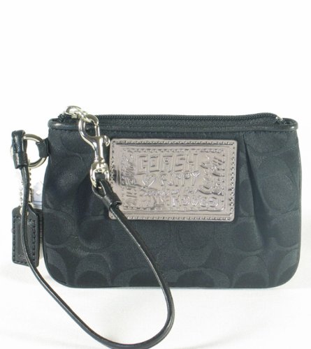 Coach Signature Poppy Op Art Wristlet Case Bag for IPOD 42885 Black Coach Signature Poppy Op Art Wristlet Case Bag for IPOD 42885 Black