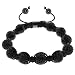 Iced Out 10mm Black Beaded Adjustable Bracelet + Gift Box