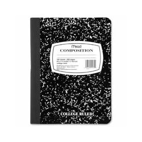 Mead Square Deal Composition Book, 100-Count, College Ruled, Black Marble (09932)