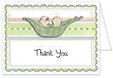 3D 2 Peas In a Pod Mixed Baby Thank You Cards - Set of 20