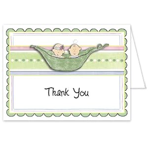 3D-2-Peas-In-a-Pod-Mixed-Baby-Thank-You-Cards-Set-of-20