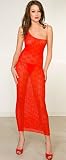 Sexy Red Bow Lace Long Gown