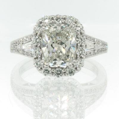 3.24ct Cushion Cut Diamond Engagement Anniversary Ring