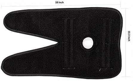 Black Adjustable Elastic Neoprene Leg Knee Protective Brace Wrap with Safety Guard Strap