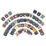 Diamond Plate 77pc Embroidered State Flag Patch Set Measure 3-1/4 X 3-5/8 Inch White Box