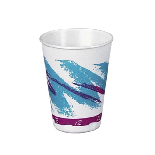 SOLO X12-00055 Jazz Design Trophy Insulated Thin Wall Foam Cup, 12 oz Capacity, Case of 1000