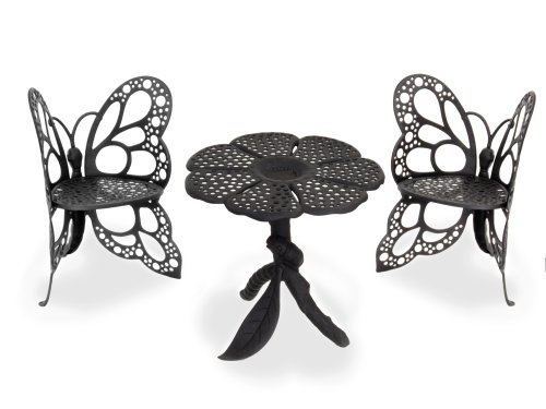 Butterfly Bistro Set-Black