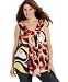 Apparel : Nine West Plus Size Sleeveless Printed Top