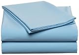Elegance Linens 250-Thread-Count Twin Extra-Long Sheet Set, Light Blue
