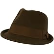 Unisex Winter Classic 100% Soft Wool Felt Stingy Brim Ribbon Cap Hat Brown M/L