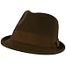 Unisex Winter Classic 100% Soft Wool Felt Stingy Brim Ribbon Cap Hat Brown M/L
