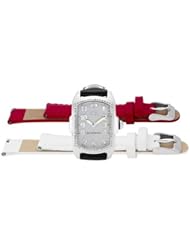 Invicta Baby Lupah Womens Watch Model: 13612 3 Interchangeable Leather Straps (Black, Red and White)