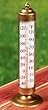 Antique Brass Easy to Read Deck/Tabletop Thermometer