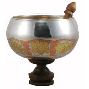 Tibetan Singing Bowl- 6.5 Inch Silver