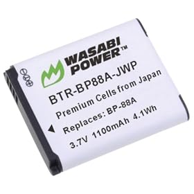 Wasabi Power Battery for Samsung BP88A, EA-BP88A and Samsung DV200, DV300, DV300F