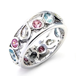 Multi Shaped and Multi colored Bezel Setting CZ Band