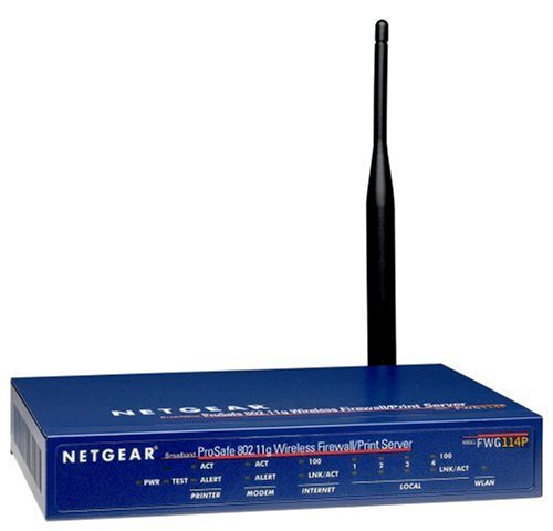 Electronics: NETGEAR FWG114P ProSafe 802.11g Wireless VPN Firewall 4 Port 10/100 Switch with USB Server