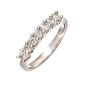 Eternity Ring, 9ct White Gold Diamond Ring, Claw Set, 1/2 Carat Diamond Weight