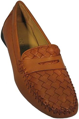 Robert Zur Women's 'Petra' Woven Penny Slip On in Honey Glove Leather