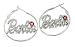 Bargain-Diamonds Nicki Minaj Barbie White Crystal Silver-tone Hoop Earrings