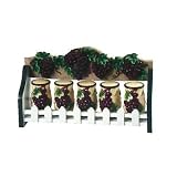 KITCHEN SPICE RACK 5PC TUSCANY WINE GRAPE DECOR
