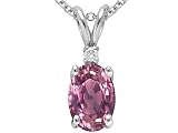 1.02 cts Genuine Pink Tourmaline Pendant - 14kt White or Yellow Gold