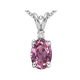 1.02 cttw Genuine Pink Tourmaline Pendant - 14kt White or Yellow Gold