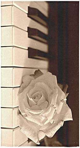 Piano Keyboard Sale Custom Bath Towels Large Soft and Comfortable Travel Beach Bathroom Shower Washcloth Wrap for Men/Women 80% Polyester 20% Cotton, (30" x 56")