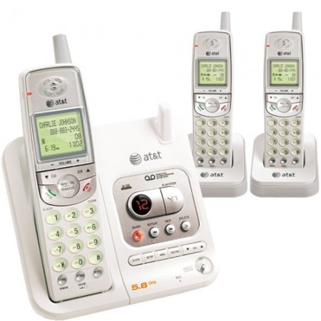 AT&T EL42308 5.8 GHz Cordless Phone with Three Handsets and Answering System