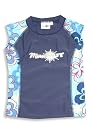 Max out Swimwear - Girls Rashguard Top, SPF 50, Blue, Multi